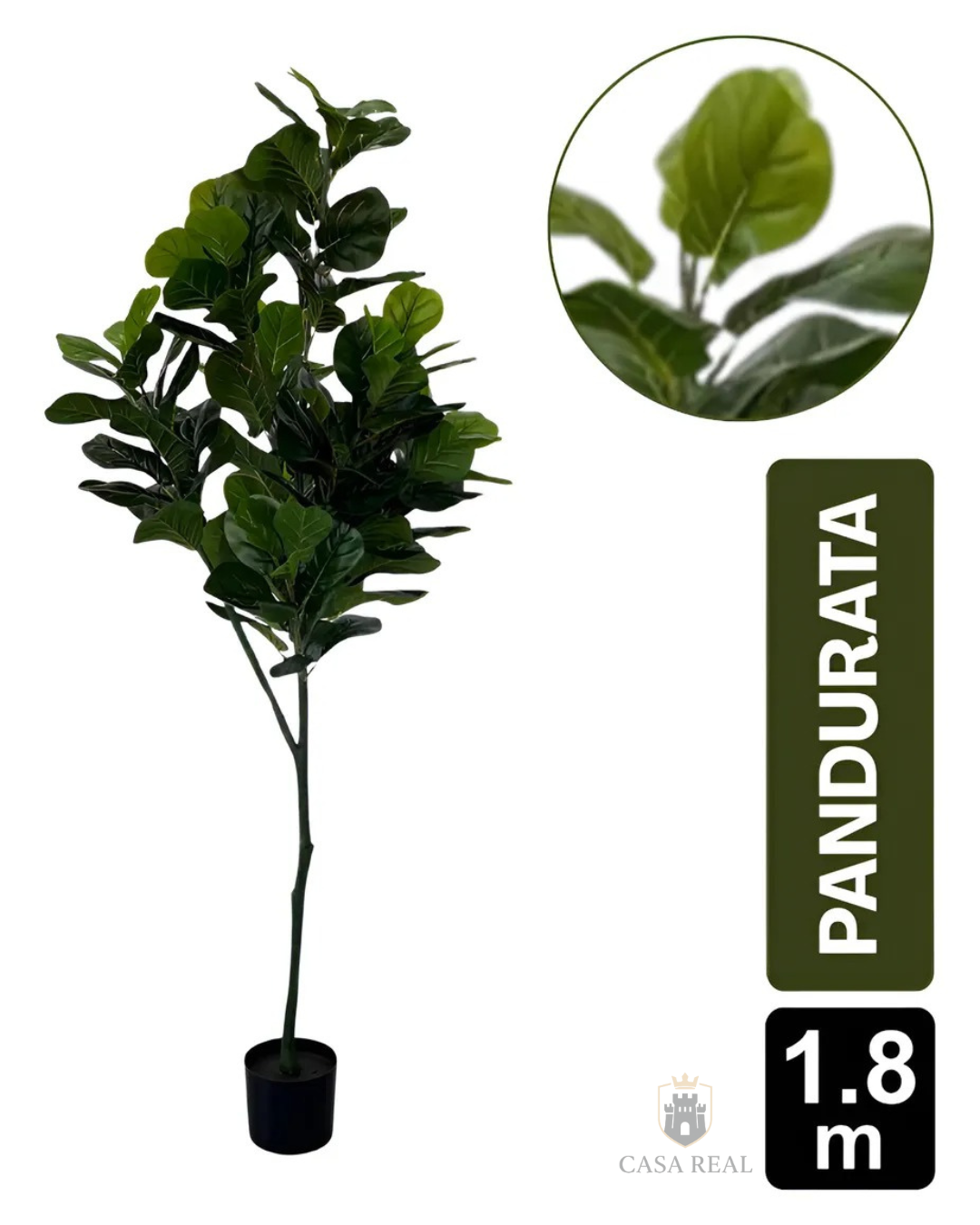 Planta Ficus Pandurata (artificial) Tamaño Real