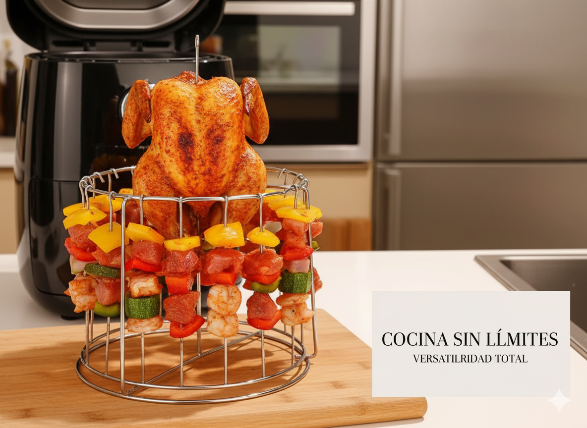 Parrilla Para Air Fryer (Asa Tus Mejores Pinchos)