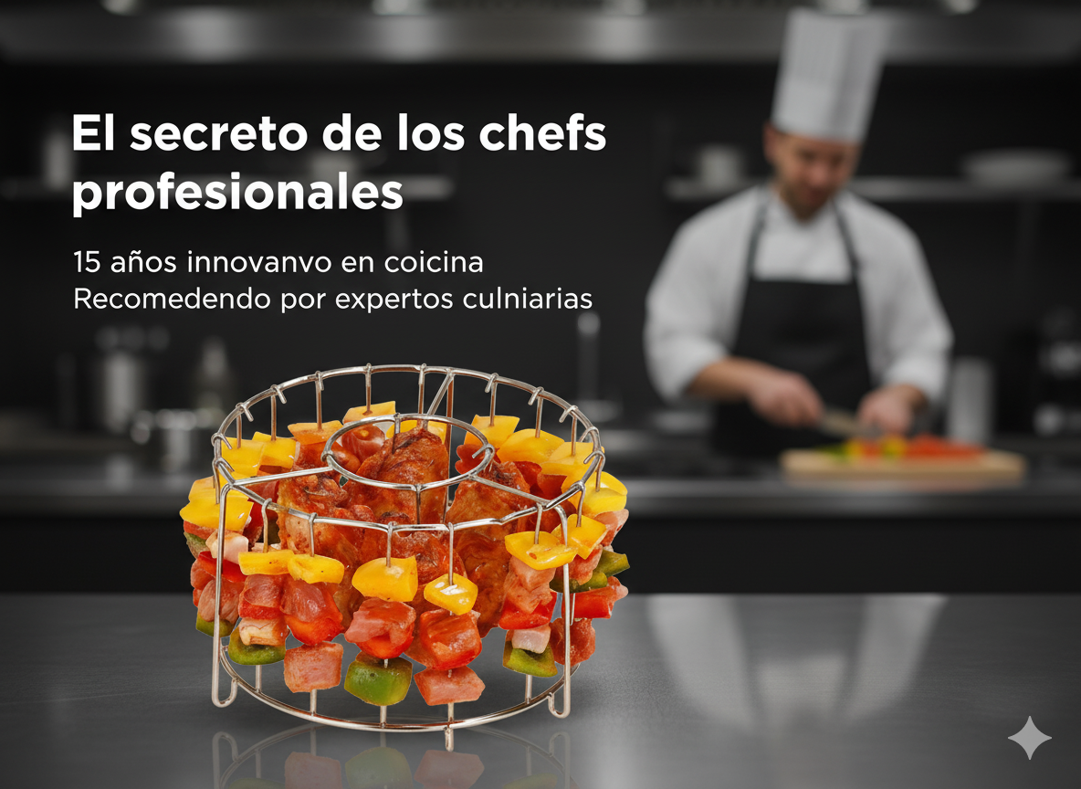 Parrilla Para Air Fryer (Asa Tus Mejores Pinchos)