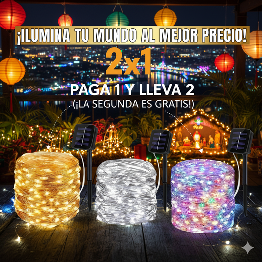 Luz Lineal Navidad Panel Solar🔥