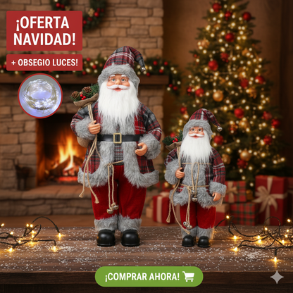 Arma tu Navidad en 5 Minutos ( Combo Papá Noel 2 en 1 + Luces GRATIS Con Un Super Descuento De Liquidación)