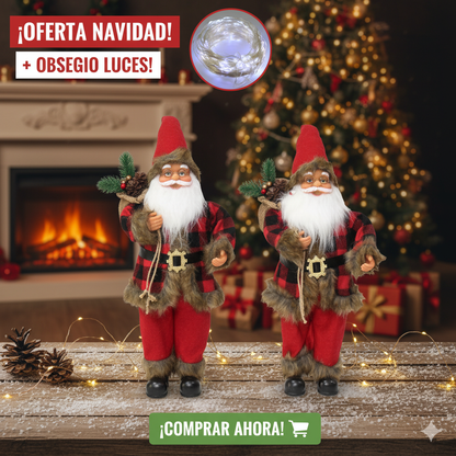 Arma tu Navidad en 5 Minutos ( Combo Papá Noel 2 en 1 + Luces GRATIS Con Un Super Descuento De Liquidación)