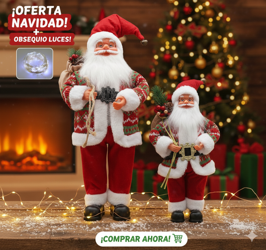 Arma tu Navidad en 5 Minutos ( Combo Papá Noel 2 en 1 + Luces GRATIS Con Un Super Descuento De Liquidación)